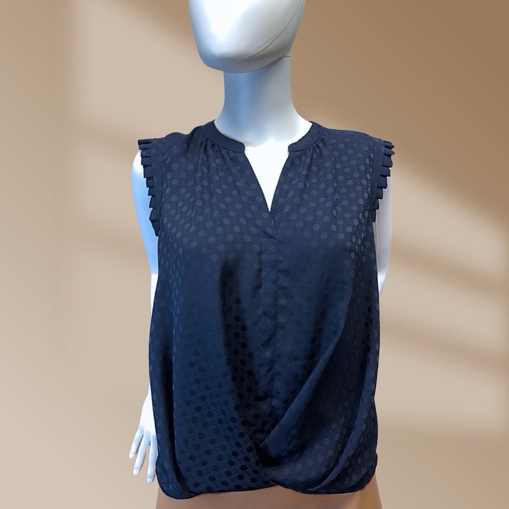Current Air LA Brand Women's Cute Polka Dot Navy Top Size Medium